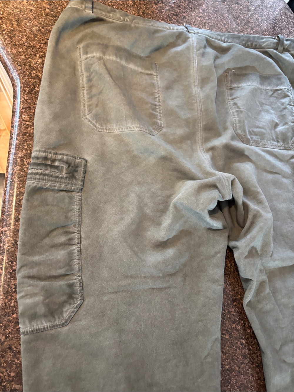 Helmut Lang Wide Leg Pants in Olive Green - Picture 10 of 11